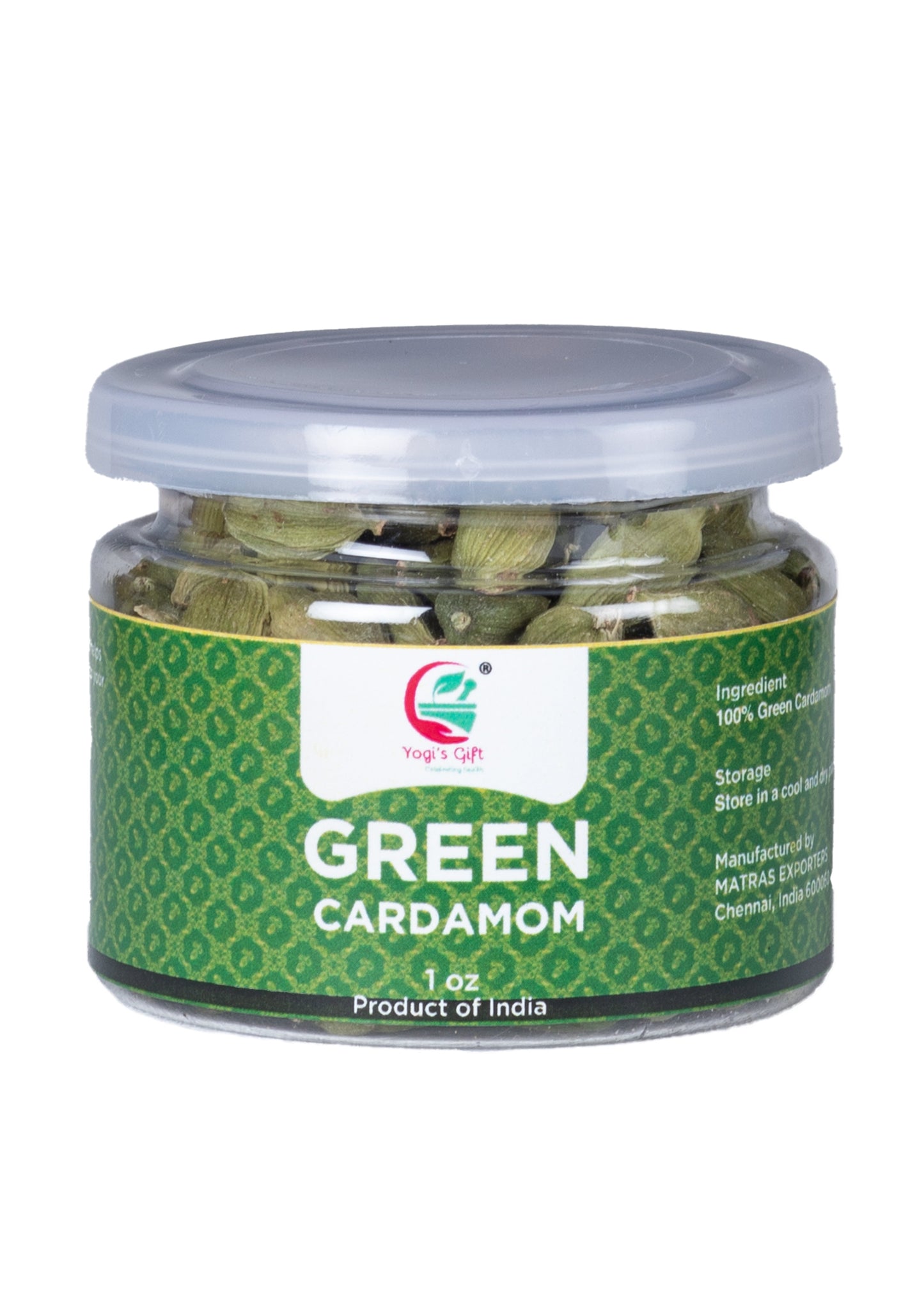 Green Cardamom Pods Whole | 1 oz | Flavourful Indian Spice | Semillas de Cardamomo | Yogi's Gift®