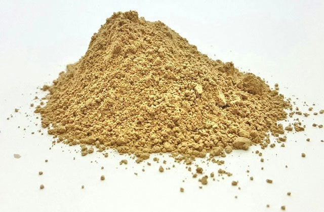 Yellow kaolin clay powder